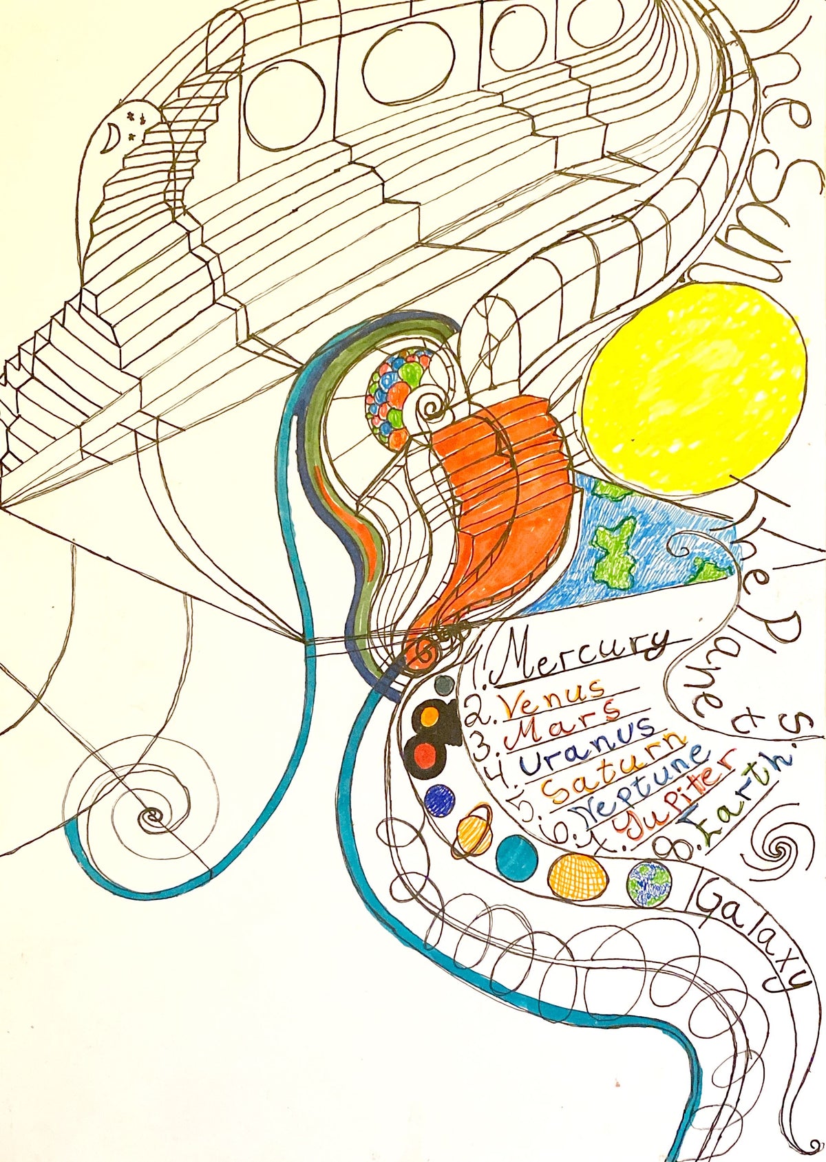 Cosmic Blueprints – Hand-Drawn Cosmic Digital Art (2 Pieces)