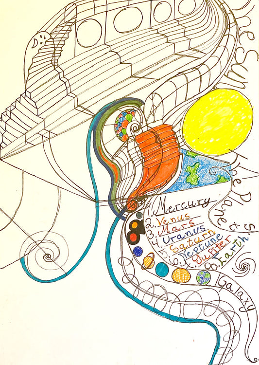 Cosmic Blueprints – Hand-Drawn Cosmic Digital Art (2 Pieces)