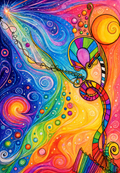 Cosmic Spectrum Art + High-Resolution Digital Prints (Original Ink & Full-Color Edition)