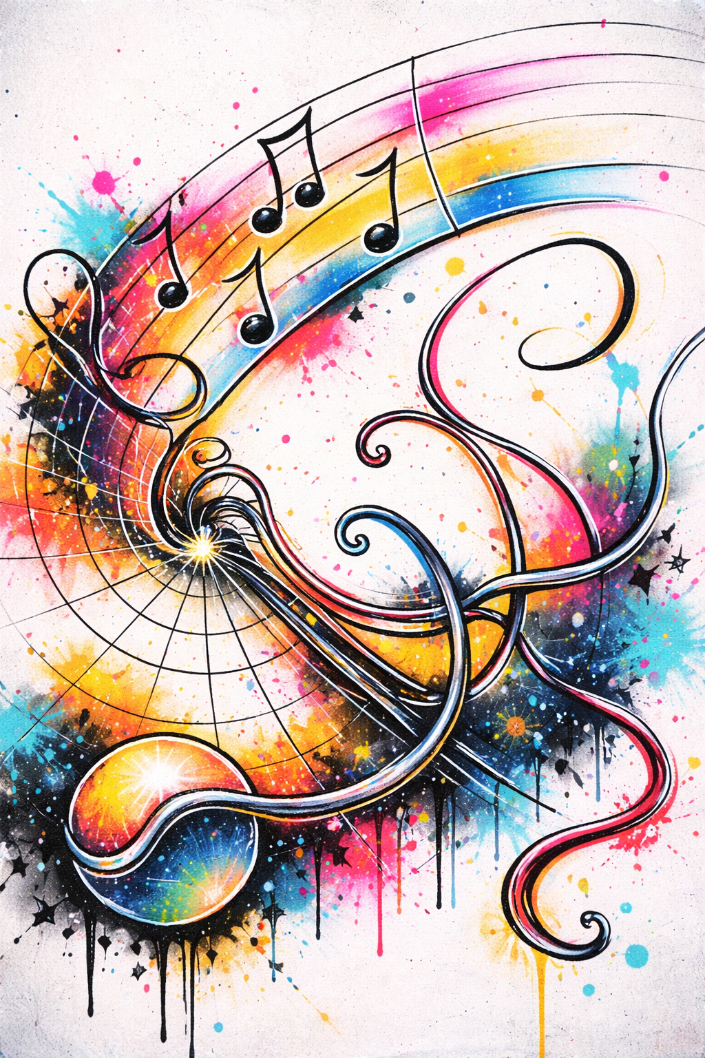 Symphony of Color Art + High-Resolution Digital Prints (Original Ink & Full-Color Edition)