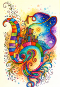 The Cosmic Flow From Sketch to Spectrum + High-Resolution Digital Prints (Original Ink & Full-Color Edition)