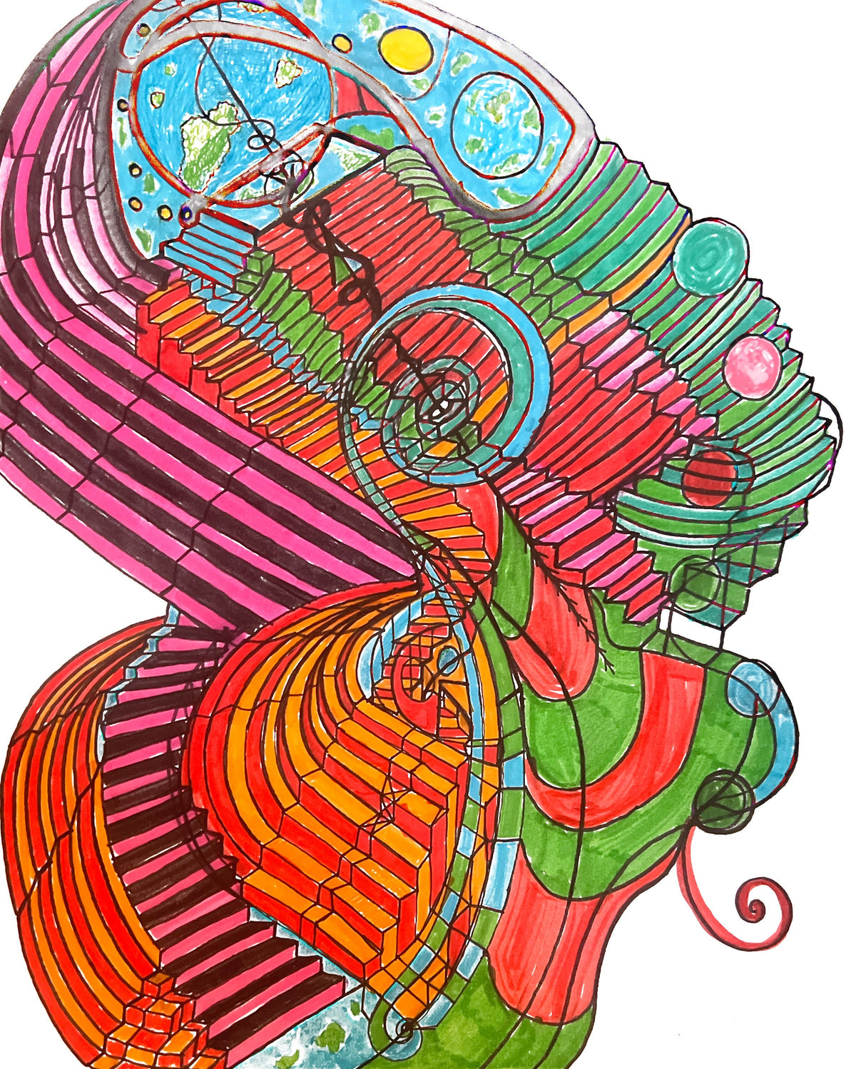Infinite Staircase: The Evolution Collection – 4-Piece Digital Art Bundle