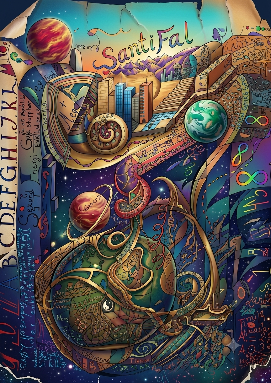 Santi Fal’s Cosmic Dream: Limited Digital Art Print (High-Res Download)